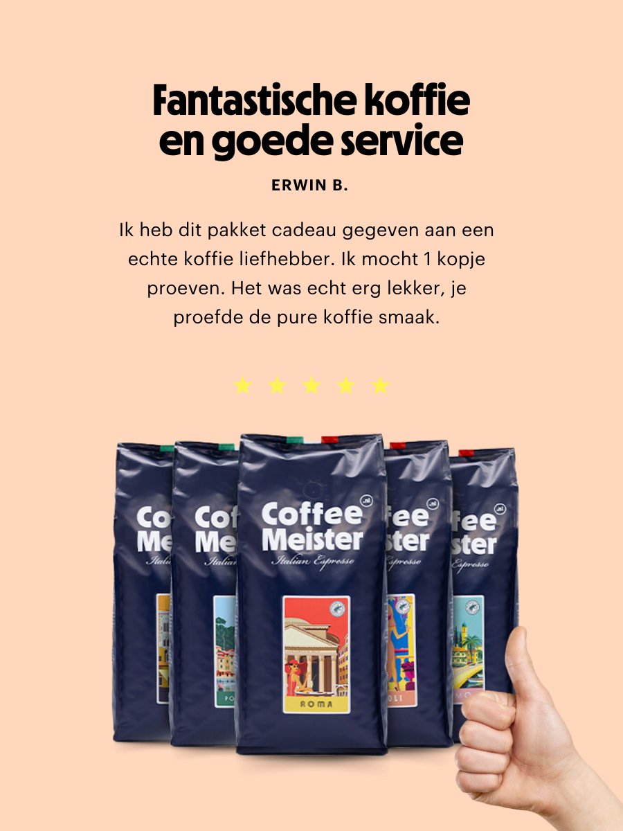 CoffeeMeister Italian Koffiebonen Proefpakket - 4 x 1000g