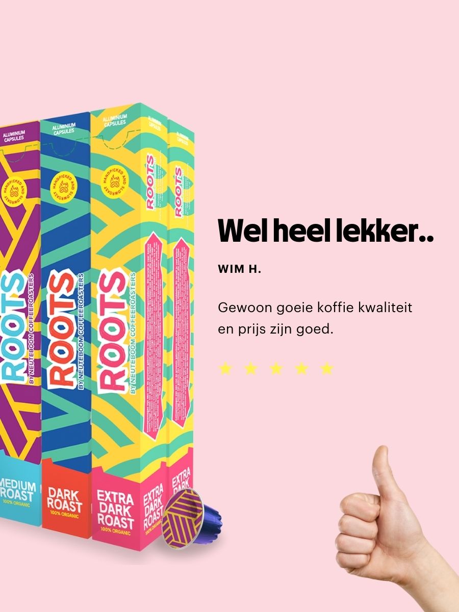 Roots Koffiecups Proefpakket bio - 60 cups