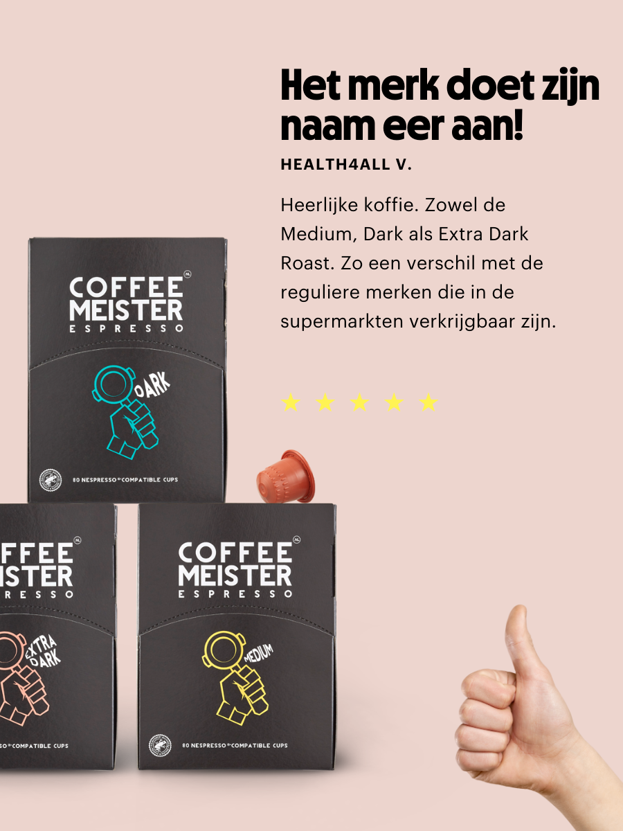 CoffeeMeister Koffiecups Proefpakket - 240 cups